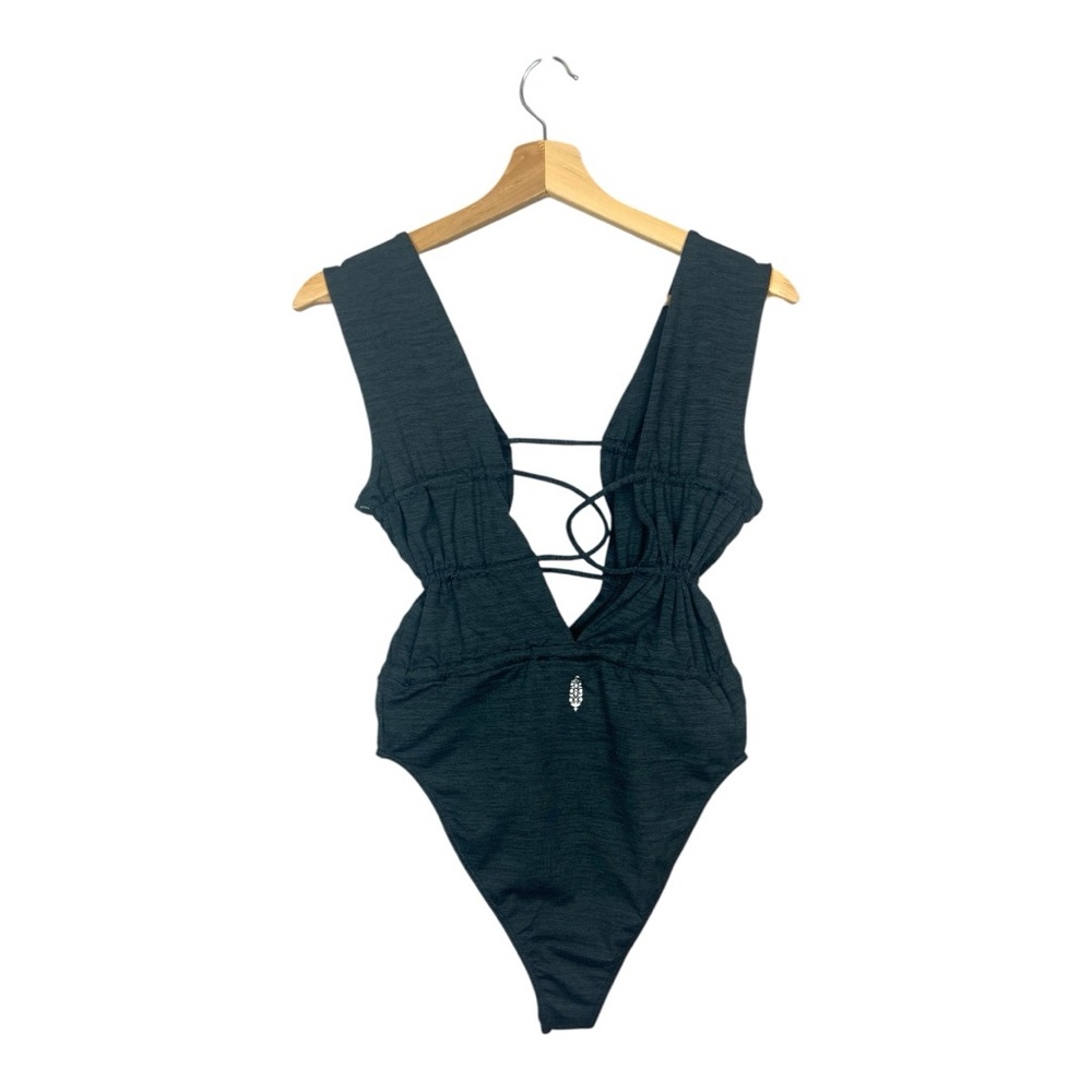 Free people Stylish Black strappy One Piece swimsuit